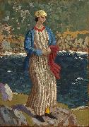 John Augustus Atkinson Woman by a Riverbank oil painting artist